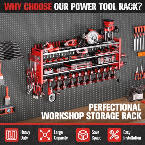 49.8" Power Tool Organizer Wall Mount
