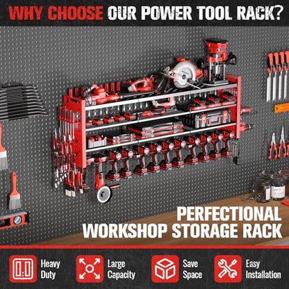 49.8" Power Tool Organizer Wall Mount
