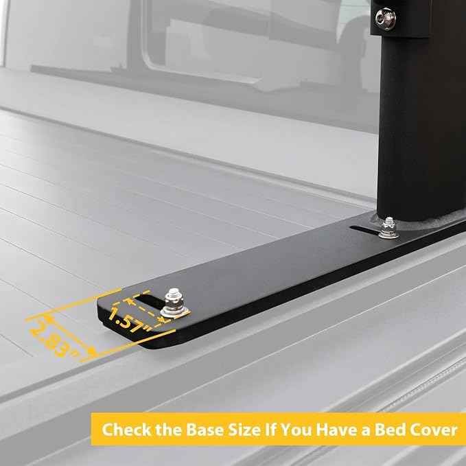 Truck Bed Rack Fit for Tacoma Gladiator Mid Size Pickups with Tonneau Cover w/T-Slot Rails, Adjustable 19"-25" Aluminum Truck Ladder Rack Fits Lumber Pipes Kayak Surfboard Bike Tent