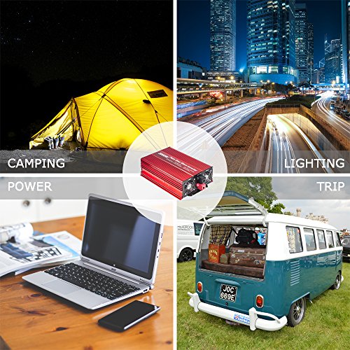 2000W Pure Sine Wave Inverter 12V to 120V AC with 2 AC outlets