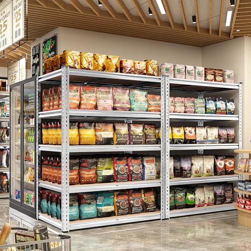 2020LBS Garage Shelving Heavy Duty Metal Shelving 5 Tier Storage Shelves (4 Count)
