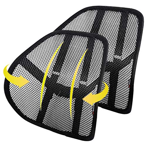 2 Pack Mesh Lumbar Support for Car and Office Chair Comfort (2 Count)