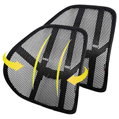 2 Pack Mesh Lumbar Support for Car and Office Chair Comfort (2 Count)