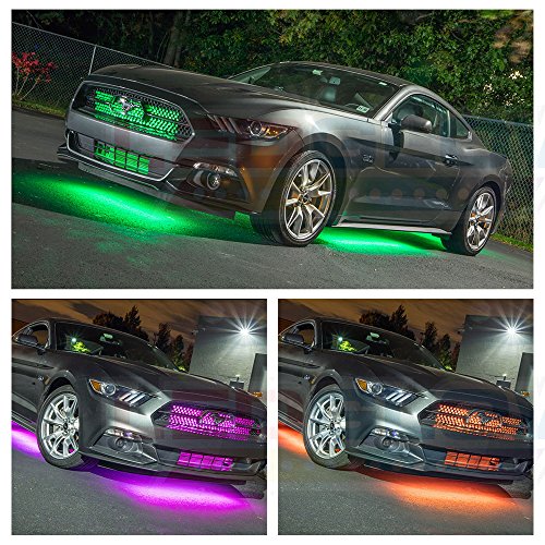 6pc Million Color Wireless LED Car Underglow & Interior Light Kit