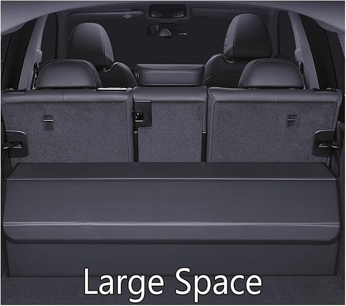 Folding Car Storage Box Large Capacity Compatible For TESLA Trunk Organizer Leather Cars Stowing Tidying Interior(Compatible For Model Y)