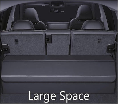Folding Car Storage Box Large Capacity Compatible For TESLA Trunk Organizer Leather Cars Stowing Tidying Interior(Compatible For Model Y)