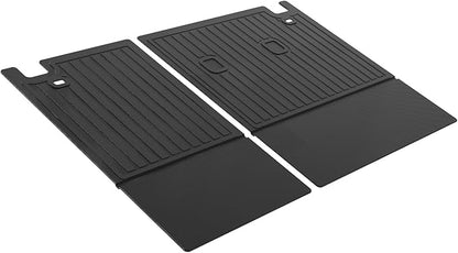 FREEMOTOR802® Backrest Mats Seat Back Protector, Compatible with 2024-2025 Toyota Grand Highlander W/3rd Row Seats, All Weather Rear Row Seat Backrest Protector Trunk Cargo Liner, Black TPE 2PCS Set