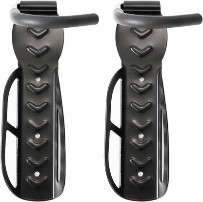 Vertical Bike Rack Wall Mount for Garage–Heavy-Duty Steel Bicycle Hook for Indoor Storage, Space-Saving Holder for Road, Mountain & Hybrid Bikes, Fits Tires Up to 2.6" Wide (2 Pack)