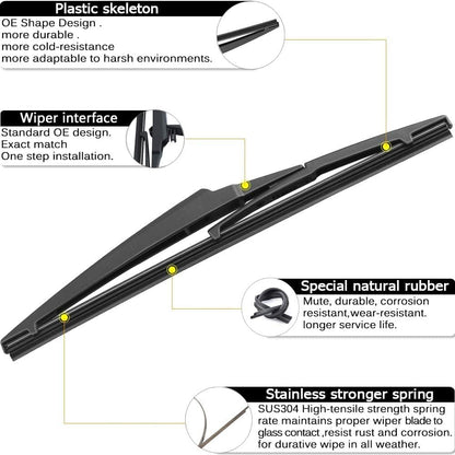AUTOBOO 26"+19" Windshield Wipers with 11" Rear Wiper Blade Replacement for 2012 2013 2014 2015 2016 2017 Toyota Prius V -Original Factory Quality (Pack of 3)