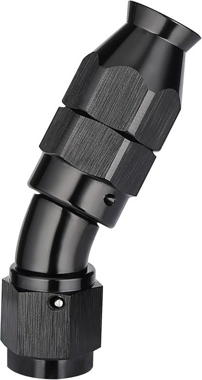 EVIL ENERGY 4AN 30 Degree PTFE One Piece Full Flow End Hose Fitting Aluminum Black