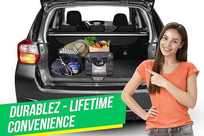 XL Trunk Organizer 3-Section Modular – Extra Large Car Storage for Groceries & Travel Gear, Multi-Compartment Foldable Cargo Bin – Red