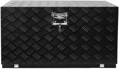 30 Inch Heavy Duty Aluminum Tool Box - Waterproof Square Truck Storage Organizer Chest for Pickup Truck Bed, RV Trailer - T-Handle Lock and Keys Included 30"(W) x 17"(D) x 18"(H)