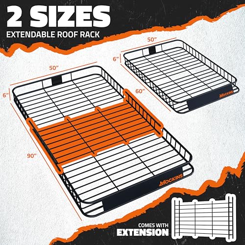 90"x50"x6" XXL Heavy Duty Roof Rack Cargo Basket 2
