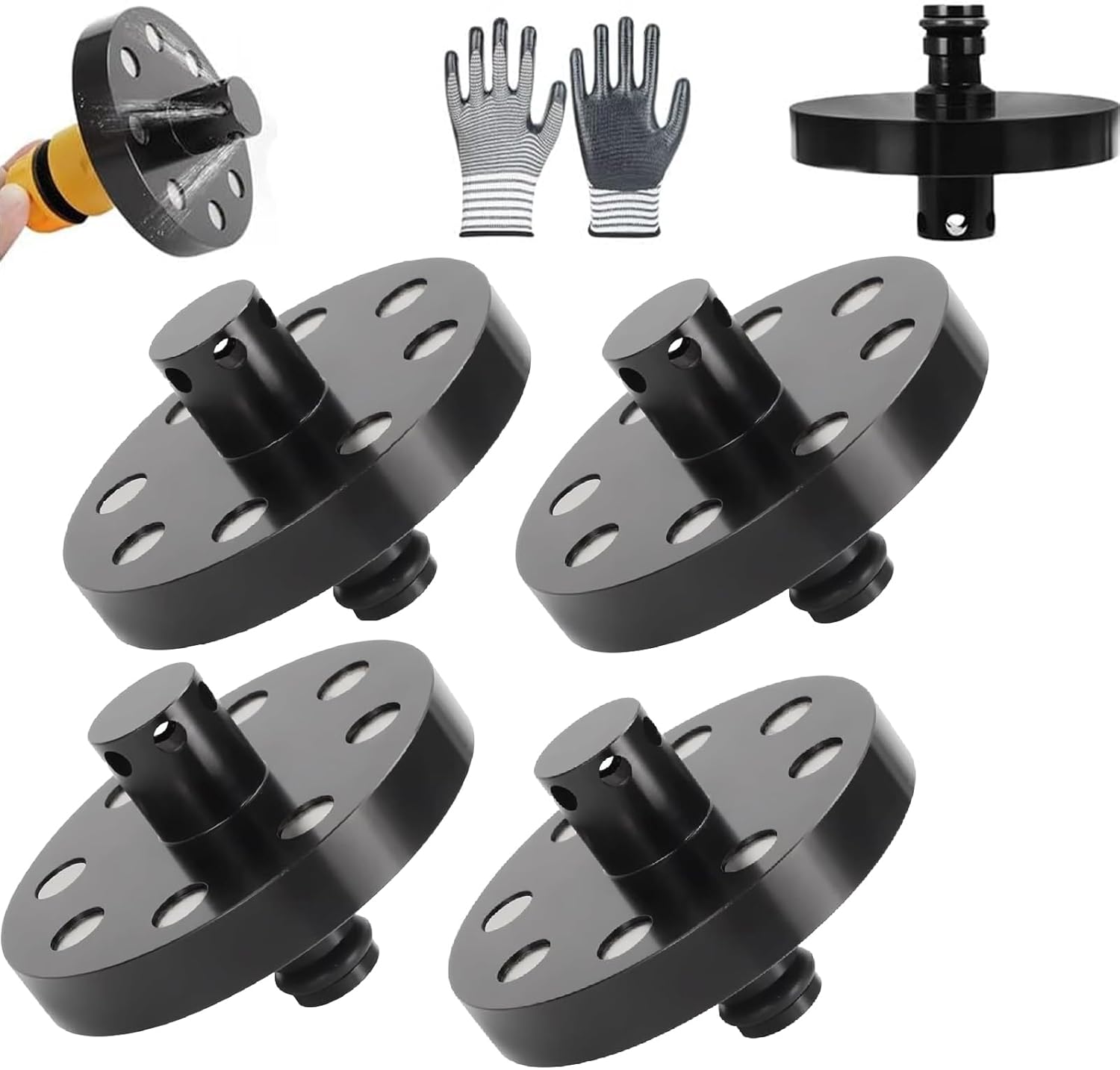 O-Ring Chassis Cleaner Flusher Kit,360° Spinning Nozzle, Undercarriage Cleaner with Quick Coupling, Efficient Wheel Arches/Undercarriage Cleaner Powerful Cleaning in Hidden Areas for All Car (4pc) - AutoBay