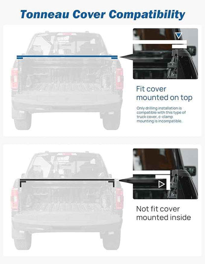 JOYTUTUS Roll Bar with Cargo Basket for Full-Size Truck, Extendable Chase Rack Pickup Sports Bar Compatible with F150, F250, F350, Silverado, Sierra, Ram