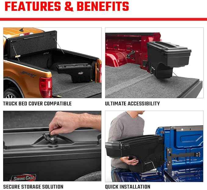 RealTruck UnderCover SwingCase Truck Bed Storage Box | SC302D | Fits 2019 - 2025 Dodge Ram 1500/2500 Drivers Side (New Body Style)