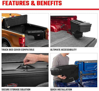 RealTruck Undercover SwingCase Truck Bed Storage Box | SC106P | Fits 2021-2022 GMC Hummer EV Passenger Side