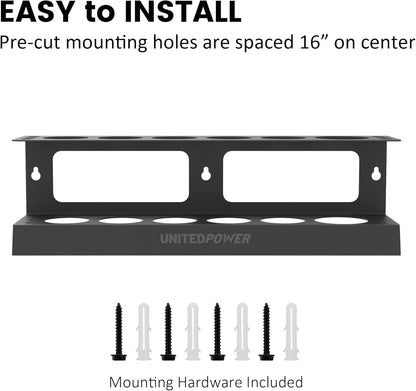 UNITEDPOWER Caulking Gun Holder, Wall Mount Hand Caulking Gun Storage Rack, Organizer for Workshop, Shop, Garage