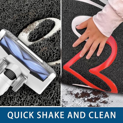 Door Mat 2 Pack Outside Inside Home Doormat 30"x17.5" Durable Floor Mat Non Slip Rug Ultra Absorb Mud Easy Clean Front Doormat for Garage (7.3 Sq Ft)