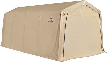 ShelterLogic Peak Style Roof Instant Garage Carport Car Canopy with Steel Frame and Waterproof UV-Treated Cover