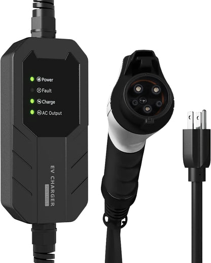 Skysword Ⅱ Level 1 EV Charger (110V, 16A, 25ft), EVSE Home Electric Vehicle Portable Charging Station (NEMA 5-15 Plug)