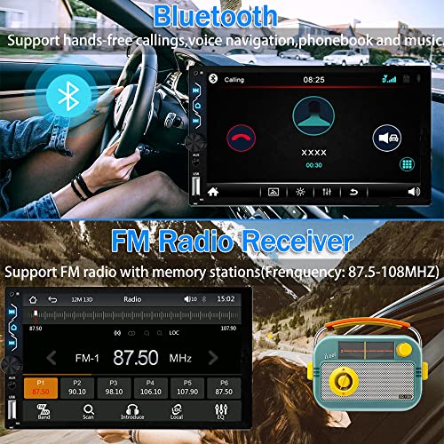 Double Din Car Stereo with Dash Cam