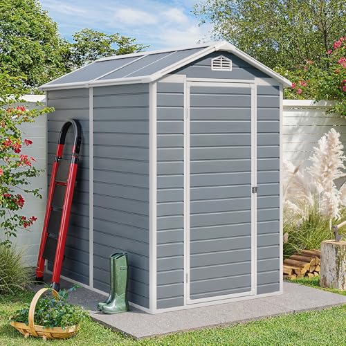 6x4 FT Outdoor Storage Shed with Floor