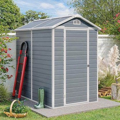 6x4 FT Outdoor Storage Shed with Floor