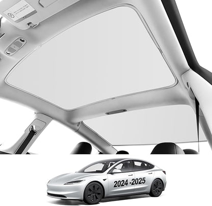 Roof Sunshades for Tesla Model 3 2026, Upgraded 3.0 [Cooling Tech, Heat Insulation] Sunroof Shade for 2024-2026 New Tesla Model 3 Highland Accessories