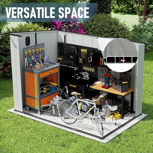 Domi 6.2x9.3 FT Resin Outdoor Storage Shed