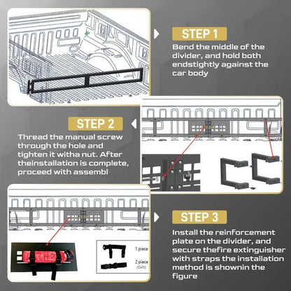 Truck Bed Divider with MOLLE Panel Aluminum Foldable Cargo Divider fit 2019