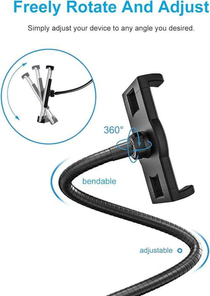 woleyi Car or Truck Seat Rail Tablet Mount, Heavy Duty Gooseneck Car Floor Tablet Holder Bolt Stand with 20-inch Aluminum Arm, for iPad Pro Air Mini, Galaxy Tab, Z Fold, Fire HD, iPhone, 4-13" Devices
