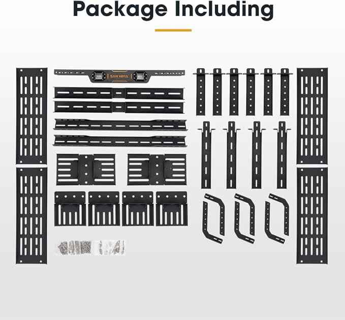 SanHima Adjustable Truck Bed Rack w/LED Lights - Overland Universal Bed Rack for Full-Size Trucks Without Factory Bed Rails/Tonneau Bed Cover