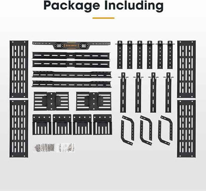 SanHima Adjustable Truck Bed Rack w/LED Lights - Overland Universal Bed Rack for Full-Size Trucks Without Factory Bed Rails/Tonneau Bed Cover