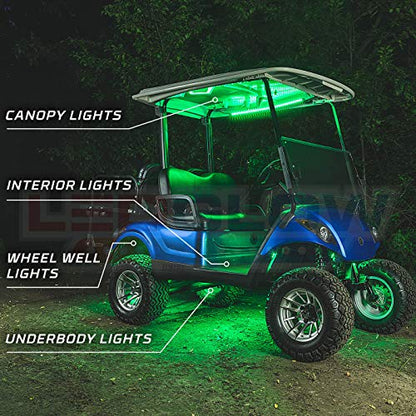 12pc Million Color LED Golf Cart Underglow Kit for 12V 4