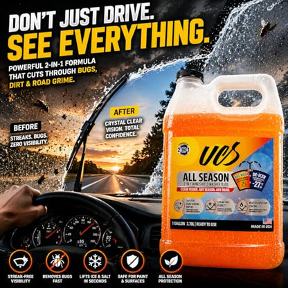 Advanced All Season Windshield Washer Fluid (128 Fl Oz)