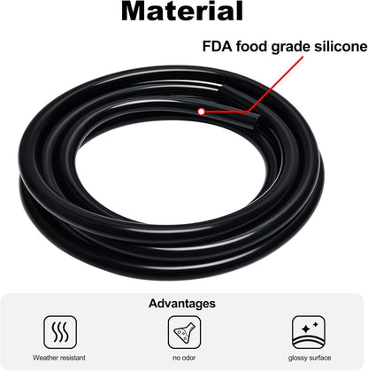 EVIL ENERGY 5/32 1/4 5/16 3/8 Silicone Vacuum Tubing Hose Line Kit 10FT 4PCS 130PSI Max Pressure (4mm 6mm 8mm 10mm)