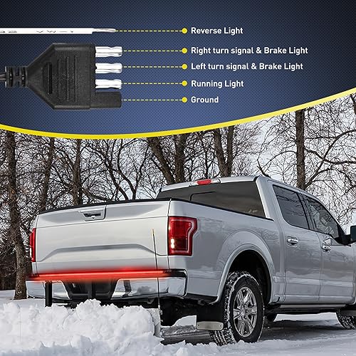 Truck Tailgate Light 48" Aluminum Frame Triple Row 780 LED Strip