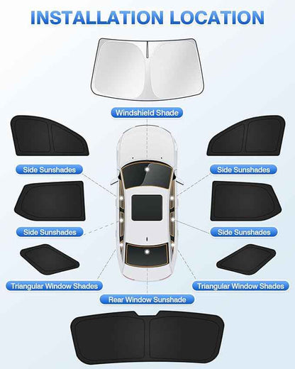 Sunshades for Chevrolet/Chevy Traverse 2018-2023 Accessories Windshield Sun Shade Side Rear Window Shade Cover Sun Visor Shield Privacy Protection Keep Vehicle Cool Black 8PCS