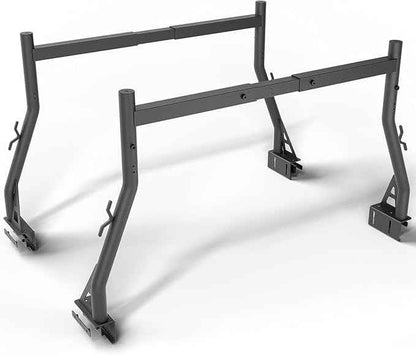 Universal Truck Bed Ladder Rack, Non-Drilling, 900 LBS Load Capacity, Fit Most Truck Bed Ranging from 53" to 68" Wide, Extendable Heavy Duty Steel Cargo Rack for Kayak, Surfboard, Lumber, Ladder