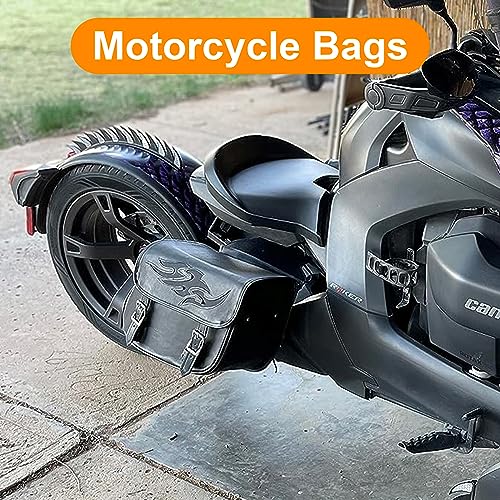 Motorcycle Saddle Bags Leather Motorcycle Luggage Bag with Gun Holsters For Softails Sportsters and Choppers Waterproof Luggage Bags