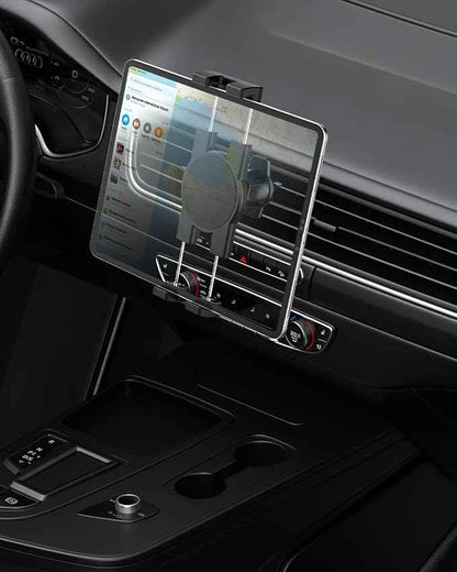woleyi Car Vent Tablet Mount, Air Vent Clip Tablet Holder for Car with Adjustable Metal Hook Clamp, Compatible with iPad Pro/Air/Mini, Galaxy Tabs/Z Fold, iPhone, More 4.7-13" Cell Phones and Tablets