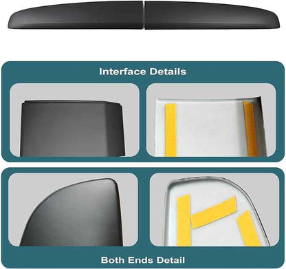 Goodangie00 4Pcs ABS Center Console Dashboard Cover Wrap Interior Accessories Compatible with 2025 2026 Tesla Model Y Juniper Accessories(Matte Black)