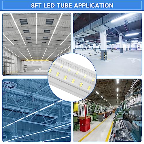 8FT U Shape 125W Integrated Tube Bright LED Light (6 Count)