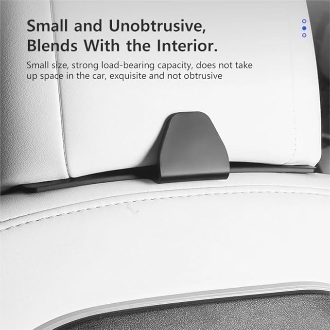 GGCLIMAX Car Organizers and Storage Compatible with Tesla Model Y/3 2021-2024 and Model 3 Highland Car Seat Headrest Hooks Handbag Shopping Bag Hanging Organizers