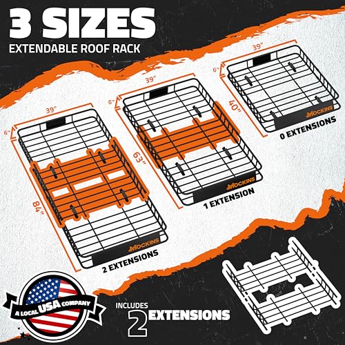 XL Extendable Roof Rack Cargo Carrier for Top of Vehicle Storage