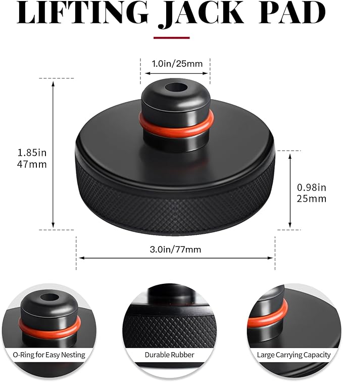 Chirano Lifting Jack Pad for Tesla Model 3/S/X/Y/Y Juniper, 4 Pucks with Storage Case, Accessories for Tesla Vehicles 2013 to 2026