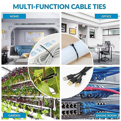12 Inch White Zip Ties 1200 PCS (1200 Count)