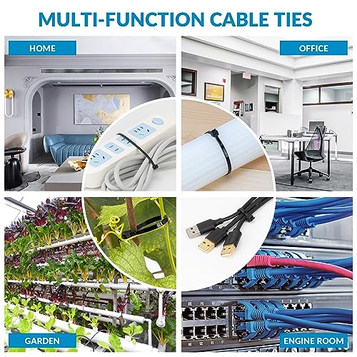 12 Inch Black Zip Ties 1200 PCS (1200 Count)