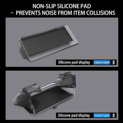 New Upgrade Under Screen Storage Organizer for Tesla Model Y Juniper 2025-2026 & Model 3 Highland 2024-2025, Hidden Console Tray, Black
